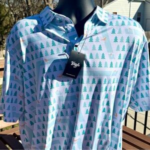 WAGGLE GOLF “Fox Hole” Men’s Print Polo 2XL